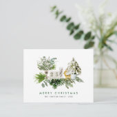 Elegante Boheemse Kerstmis Samenstelling Vakantie Briefkaart (Staand voorkant)