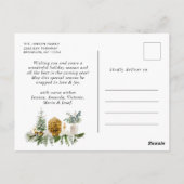 Elegante Boheemse Kerstmis Samenstelling Vakantie Briefkaart (Achterkant)