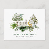 Elegante Boheemse Kerstmis Samenstelling Vakantie Briefkaart (Voorkant)