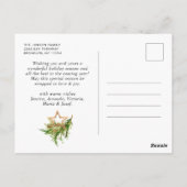 Elegante Boheemse Kerstmis Samenstelling Vakantie Briefkaart (Achterkant)