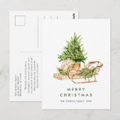 Elegante Boheemse Kerstmis Samenstelling Vakantie Briefkaart (Voorkant / Achterkant)