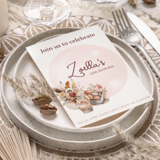 Elegante Boheemse Lente Verjaardag Par Thee Kaart