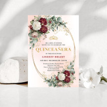Elegante Boheemse Marsala Bloemen Gouden Quince