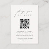 Elegante Boheemse Moderne Foto QR Code Bruiloft RS Informatiekaartje (Voorkant)