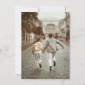 Elegante Boheemse Moderne Minimalistische 2 Foto T Kaart (Achterkant)