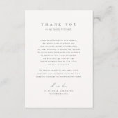 Elegante Boheemse moderne minimalistische foto bru Bedankkaart (Voorkant)