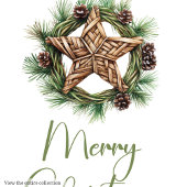 Elegante Boheemse Rustieke Botanische Kerstlabels Cadeaulabel