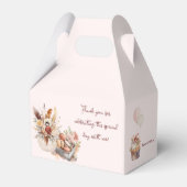 Elegante Boheemse rustieke roze thee party Bedankdoosjes (Voorkant Zijde)