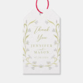 Elegante Boheemse Tulpen Bloemenbruiloft Dank u Cadeaulabel (Voorkant)