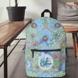 Elegante Boheemse Waterverf Botanicals Bedrukte Rugzak