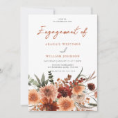 Elegante Boheemse Zomer & Herfst Verlovingsfeest Kaart (Voorkant)