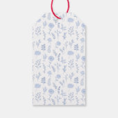 Elegante bohemian bloemenkrans bruiloft dank u cadeaulabel (Achterkant)