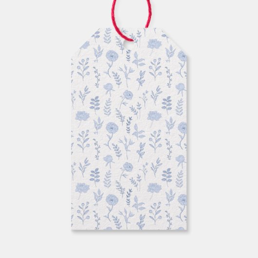 Elegante bohemian bloemenkrans bruiloft dank u cadeaulabel (Achterkant)