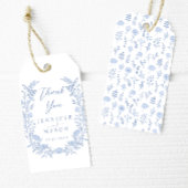 Elegante bohemian bloemenkrans bruiloft dank u cadeaulabel