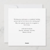 Elegante Bohemian Christmas Pine krans groet Feestdagenkaart (Achterkant)