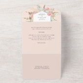 Elegante Bohemian Floral in één uitnodiging (Buitenkant)