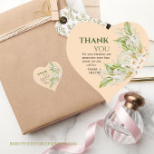 Elegante Bohemian Pampas Grass bruiloft Hart Sticker