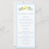 Elegante Bohemian Pastel Bloemen Trouwprogramma's (Achterkant)