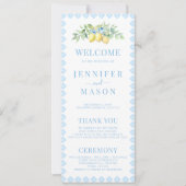 Elegante Bohemian Pastel Bloemen Trouwprogramma's (Voorkant)