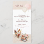 Elegante Bohemian Spring Tea Party Menu (Voorkant)