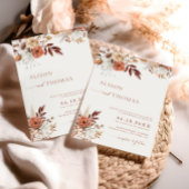 Elegante Bohemian Terracotta bruiloft Kaart