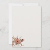 Elegante Bohemian Terracotta bruiloft Kaart (Achterkant)