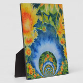 Elegante bohemien retro zonnebloemen fotoplaat (Zijkant)