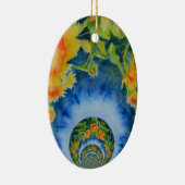 Elegante bohemien retro zonnebloemen keramisch ornament (Rechts)