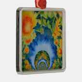 Elegante bohemien retro zonnebloemen metalen ornament (Rechts)