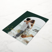 Elegante Boho 2 foto Save the Date Folie Feestdagenkaart (Gedraaid)