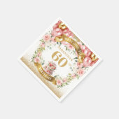 Elegante Boho 60e verjaardag Napkins Gold Glitter Servet (Hoek)