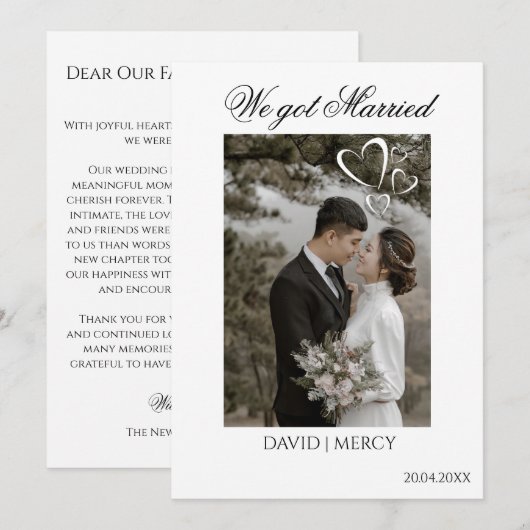 Elegante Boho Aankondiging (Voorkant / Achterkant)