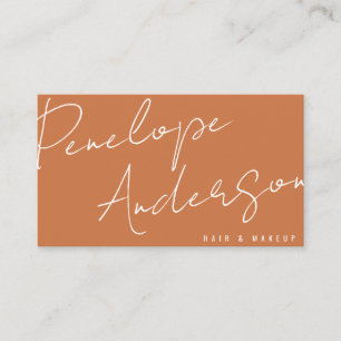 Elegante Boho Aarde Neutrale Chique Terracotta Mod Visitekaartje