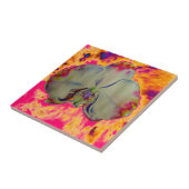 Elegante boho abstracte aquarel orchidee schilderi tegeltje (Zijkant)