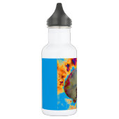Elegante boho abstracte aquarel orchidee schilderi waterfles (Links)
