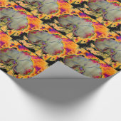 Elegante boho abstracte waterverf orchidee schilde cadeaupapier (Hoek)