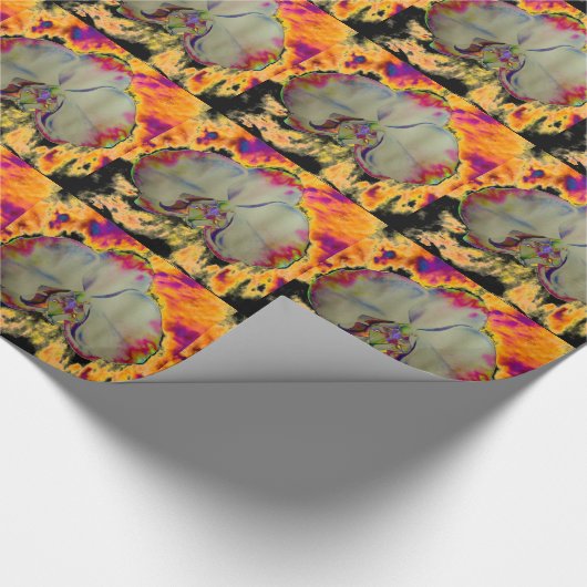 Elegante boho abstracte waterverf orchidee schilde cadeaupapier (Hoek)