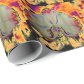 Elegante boho abstracte waterverf orchidee schilde cadeaupapier (Rol Hoek)