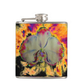 Elegante boho abstracte waterverf orchidee schilde heupfles (Voorkant)