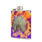Elegante boho abstracte waterverf orchidee schilde heupfles (Links)