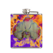 Elegante boho abstracte waterverf orchidee schilde heupfles (Achterkant)