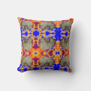 Elegante boho abstracte waterverf orchidee schilde kussen