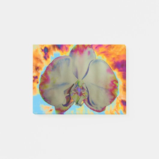 Elegante boho abstracte waterverf orchidee schilde post-it® notes (Voorkant)