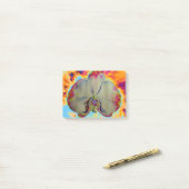 Elegante boho abstracte waterverf orchidee schilde post-it® notes (Op bureau)