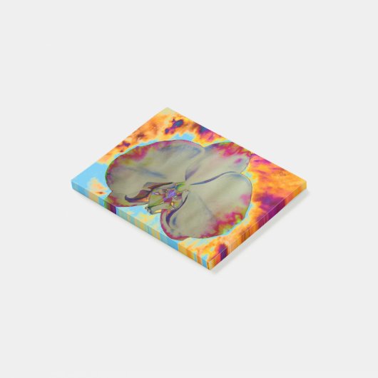 Elegante boho abstracte waterverf orchidee schilde post-it® notes (Schuin)