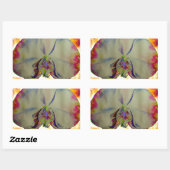 Elegante boho abstracte waterverf orchidee schilde rechthoekige sticker (Vel)