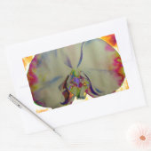 Elegante boho abstracte waterverf orchidee schilde rechthoekige sticker (Envelop)