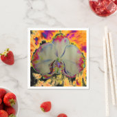 Elegante boho abstracte waterverf orchidee schilde servetten (Insitu)