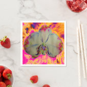 Elegante boho abstracte waterverf orchidee schilde servetten (Insitu)
