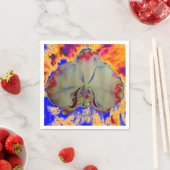 Elegante boho abstracte waterverf orchidee schilde servetten (Insitu)